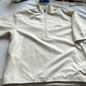 Callaway Golf Brushed Microfibre Short Sleeve 1/2 Zip Pullover Shirt Y2K